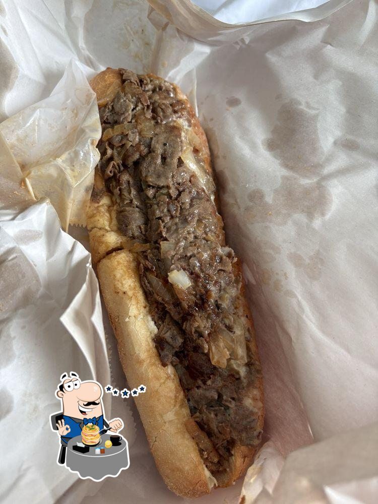A Sinbad's cheesesteak sub — grilled steak and melted cheese on a fresh roll, Ocean City, MD