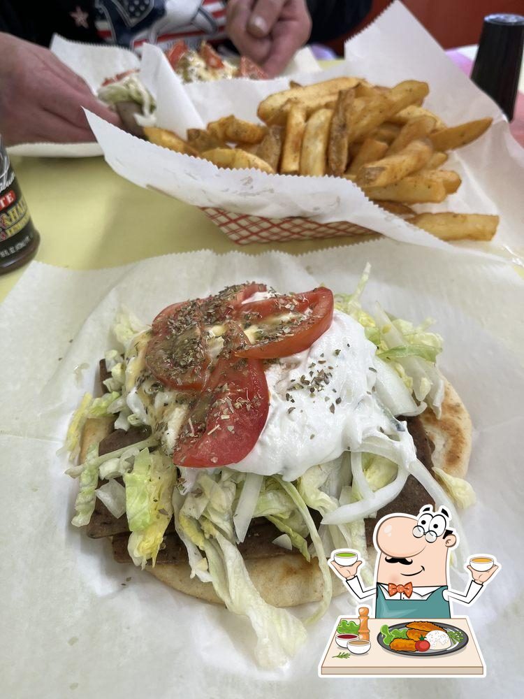 Gyro platter with french fries from Sinbad's, Ocean City MD