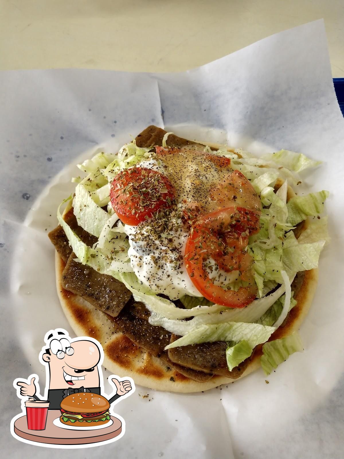 Close-up of a Sinbad's gyro wrap, Ocean City MD
