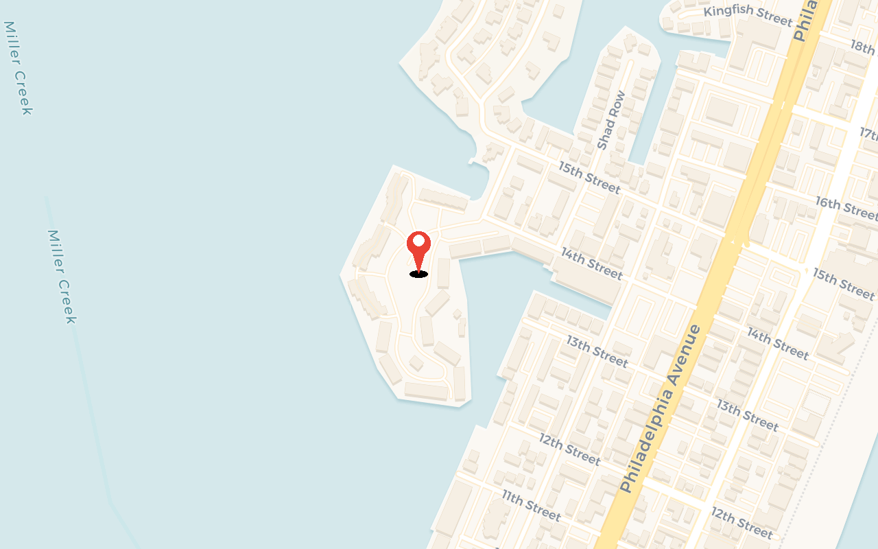 Map showing Sinbad's at 1820 Philadelphia Ave, Ocean City, MD