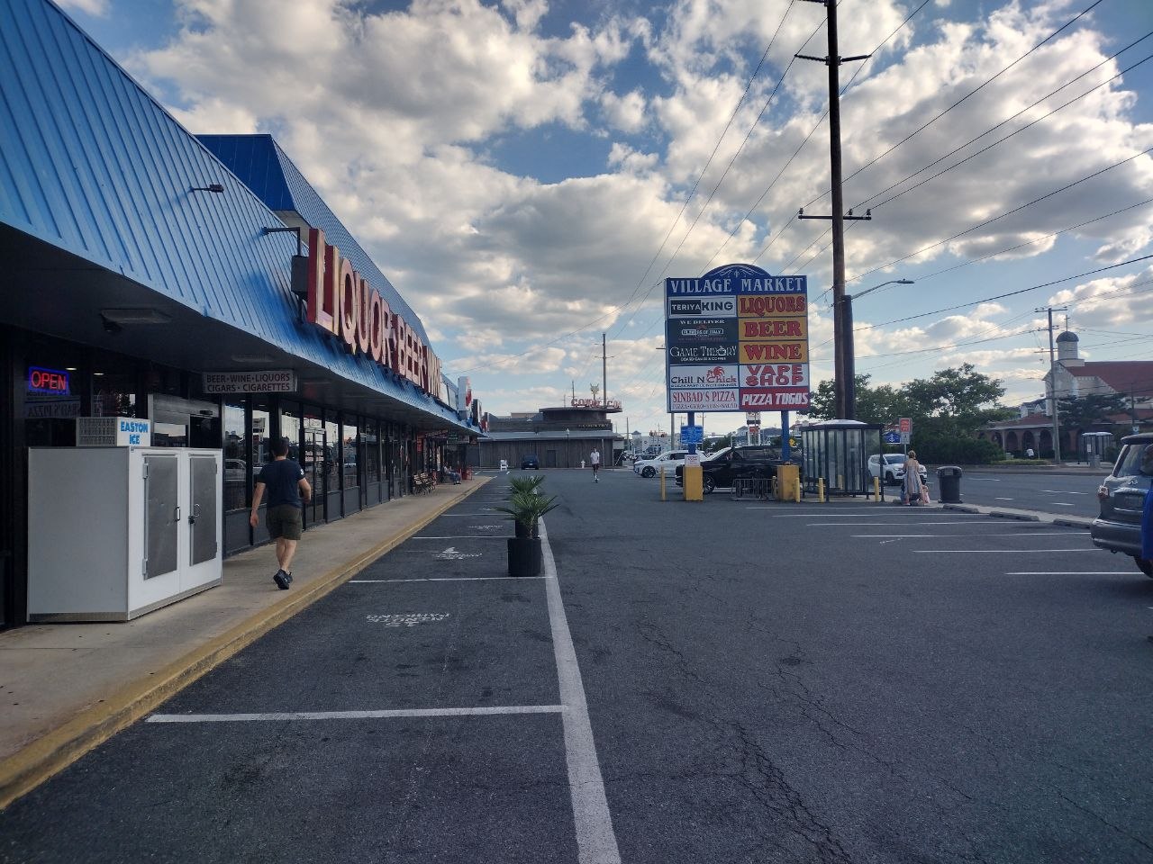 The Village Market plaza in Ocean City, MD where Sinbad's is located